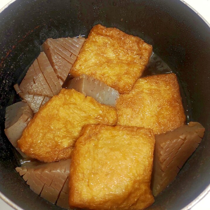 油揚げとこんにゃく煮